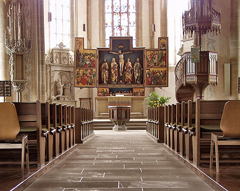 Gotischer Altar in der Johanneskirche Crailsheim