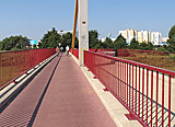 Moderne Fahrradbrücke