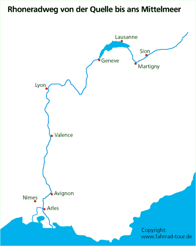Tagebuch des Rhone-Radwegs von Andermatt zum Mittelmeer