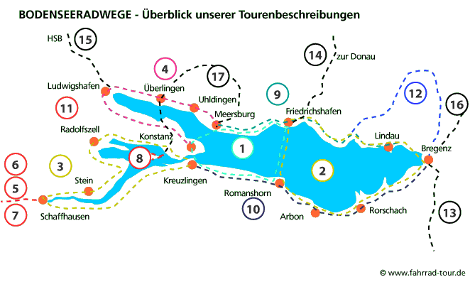 Karte Bodenseeradweg