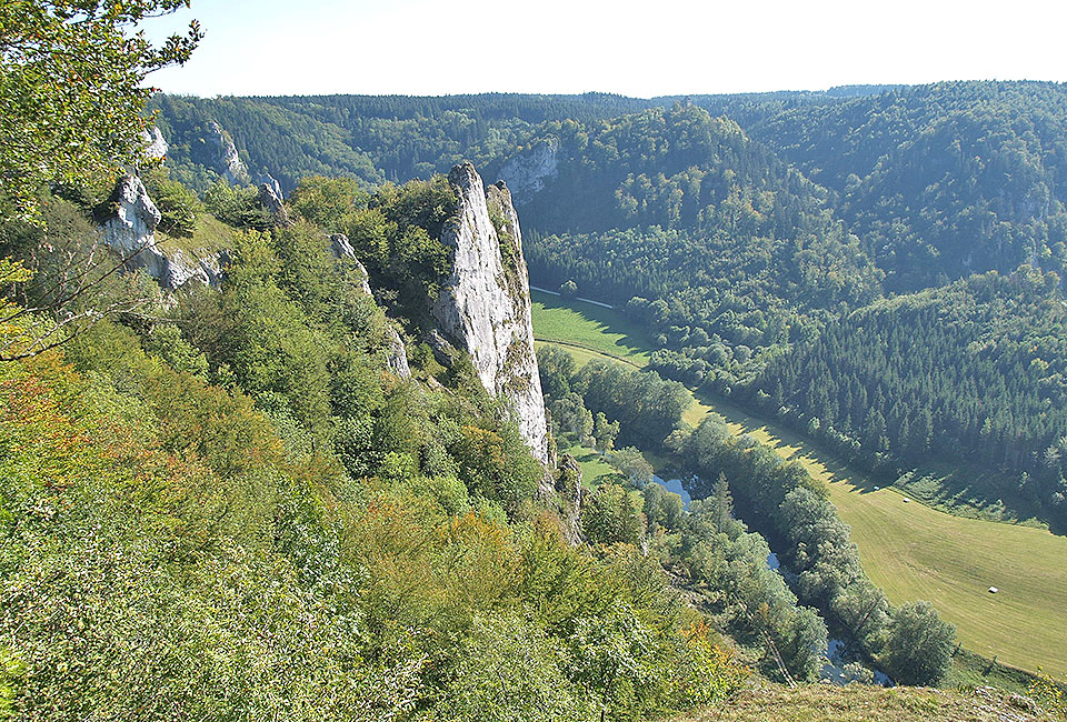 Blick vom Wanderweg auf das Donautal