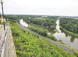 In Melnik: Zusammenfluss von Elbe und Moldau
