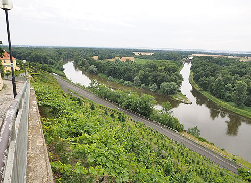 Zusammenfluss von Elbe und Moldau