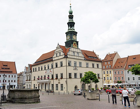 Marktplatz und Rathaus in Pirna