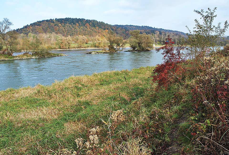 Zusammenfluss von Isar und Donau