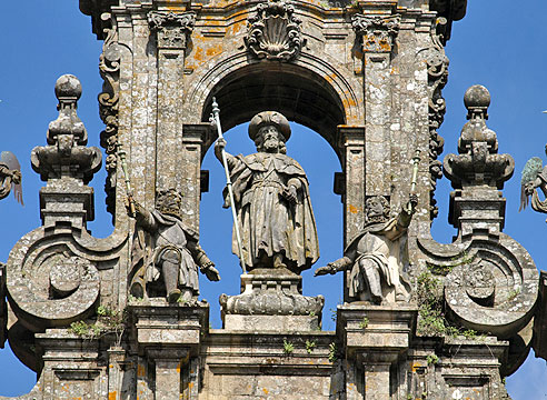 Der heilige Jakobus auf der Front der Kathedrale