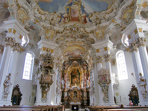 
Barockes Kirchenschiff Wieskirche