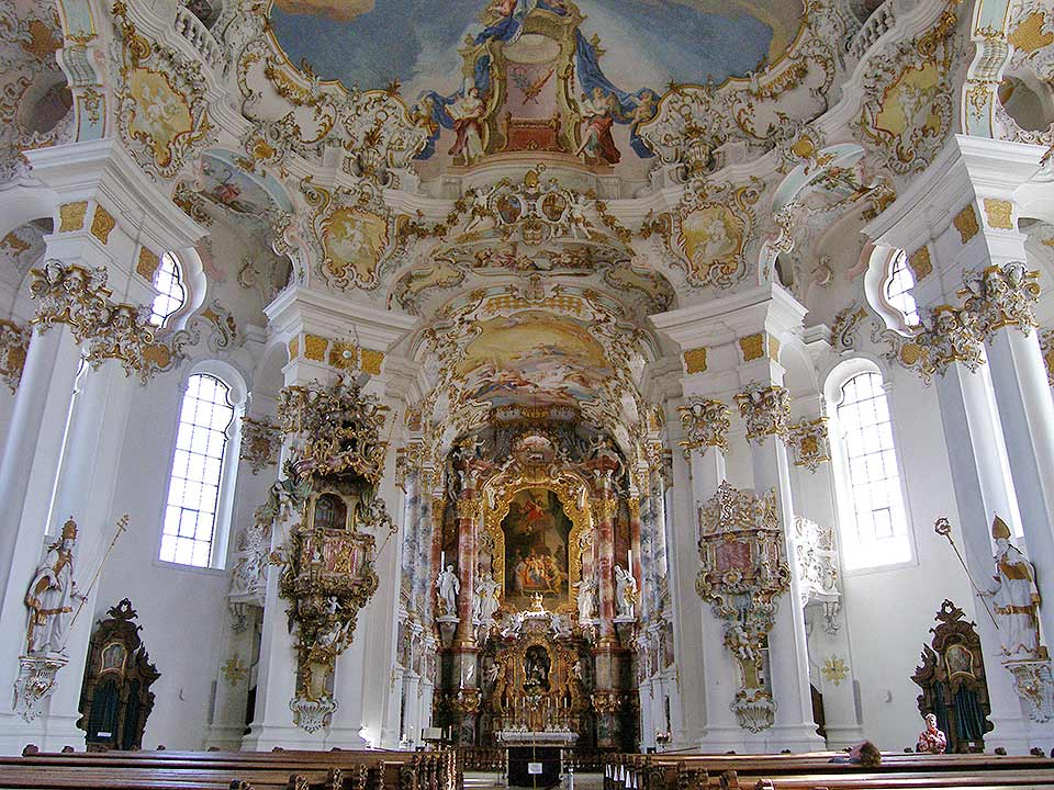 Barockes Kirchenschiff Wieskirche