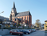 Rheintalradweg: Rote Kirche