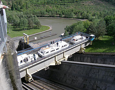 Rhein-Marne-Kanal-Radweg: Schiffsaufzug Saint Louis-Arzviller