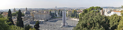 Panorama auf dem Petersplatz in Rom