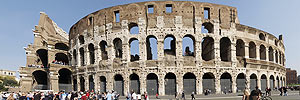 Panorama am Colloseum in Rom