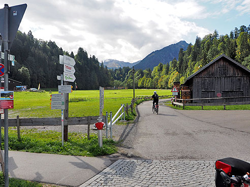 Oberstdorf: Radweg übers Oytal zur Käseralpe