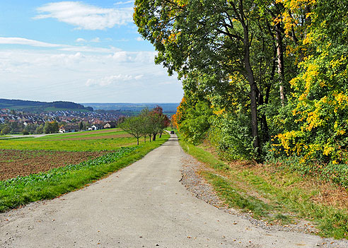 Radrunde von Weil der Stadt über den Höhenrücken nach Ostelsheim und Dätzingen wieder zurück