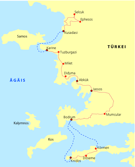 Karte türkische Ägäis