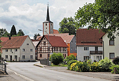Ortsmitte in Sondernau